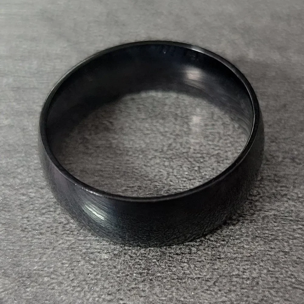 Black Men's Wedding Ring Band - Black Wedding Ring For Guys